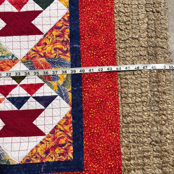 (HD) Handcrafted Quilt. Spring Fling & Red Baskets– A Collector’s Quilt - Picture 7 of 10